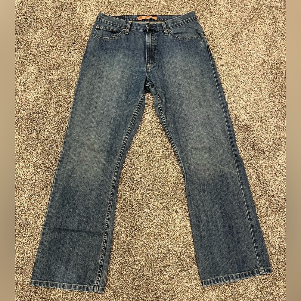 Lee Dungarees, Relax Fit Boot Leg Jeans, 33Wx32L
